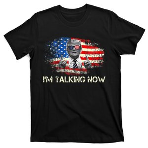 IM Talking Now Donald Trump American Flag T-Shirt