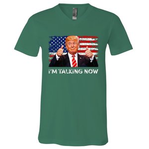 IM Talking Now Trump Debate Zinger V-Neck T-Shirt