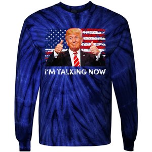 IM Talking Now Trump Debate Zinger Tie-Dye Long Sleeve Shirt