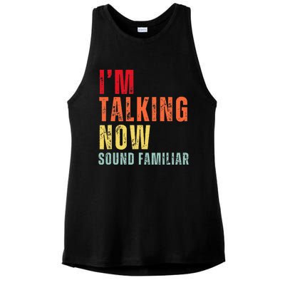 IM Talking Now. Sound Familiar Ladies PosiCharge Tri-Blend Wicking Tank