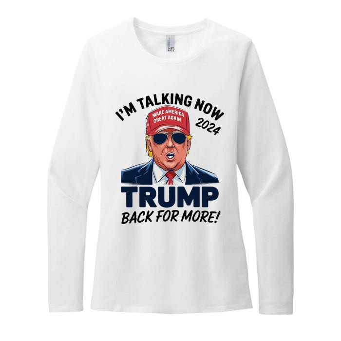 IM Talking Now Does That Sound Familiar Trump 2024 Womens CVC Long Sleeve Shirt