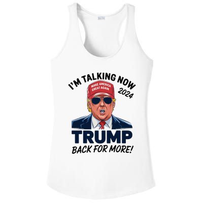 IM Talking Now Does That Sound Familiar Trump 2024 Ladies PosiCharge Competitor Racerback Tank