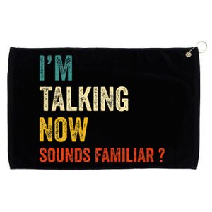 IM Talking Now Trump Kamala Harris Debate 2024 Grommeted Golf Towel