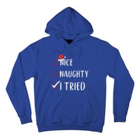 I Tried Nice Naughty List Funny Xmas Gift Hoodie