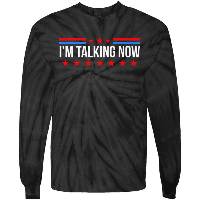 IM Talking Now Elections 2024 Democrat Republican Tie-Dye Long Sleeve Shirt