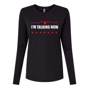 IM Talking Now Elections 2024 Democrat Republican Womens Cotton Relaxed Long Sleeve T-Shirt