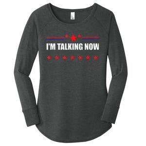 IM Talking Now Elections 2024 Democrat Republican Women's Perfect Tri Tunic Long Sleeve Shirt