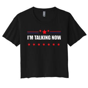 IM Talking Now Elections 2024 Democrat Republican Women's Crop Top Tee