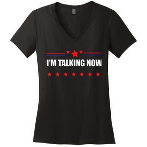 IM Talking Now Elections 2024 Democrat Republican Women's V-Neck T-Shirt