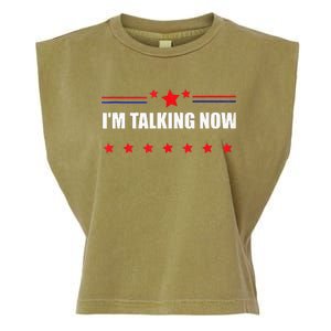 IM Talking Now Elections 2024 Democrat Republican Garment-Dyed Women's Muscle Tee