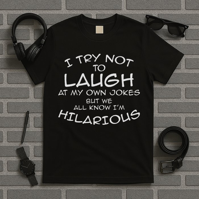 I Try Not To Laugh At My Own Jokes But We All Know T-Shirt