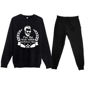 I'm The Nicest Asshole You'll Ever Meet - Sarcastic Sexy Premium Crewneck Sweatsuit Set