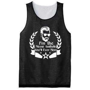 I'm The Nicest Asshole You'll Ever Meet - Sarcastic Sexy Mesh Reversible Basketball Jersey Tank