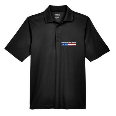 IM Talking Now Does That Sound Familiar Funny Trump Debate Men's Origin Performance Pique Polo