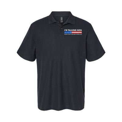 IM Talking Now Does That Sound Familiar Funny Trump Debate Softstyle Adult Sport Polo