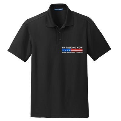 IM Talking Now Does That Sound Familiar Funny Trump Debate Dry Zone Grid Polo