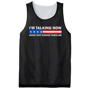 IM Talking Now Does That Sound Familiar Funny Trump Debate Mesh Reversible Basketball Jersey Tank