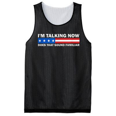 IM Talking Now Does That Sound Familiar Funny Trump Debate Mesh Reversible Basketball Jersey Tank