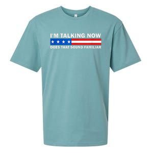 IM Talking Now Does That Sound Familiar Funny Trump Debate Sueded Cloud Jersey T-Shirt