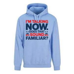 IM Talking Now Does That Sound Familiar Trump For President Unisex Surf Hoodie