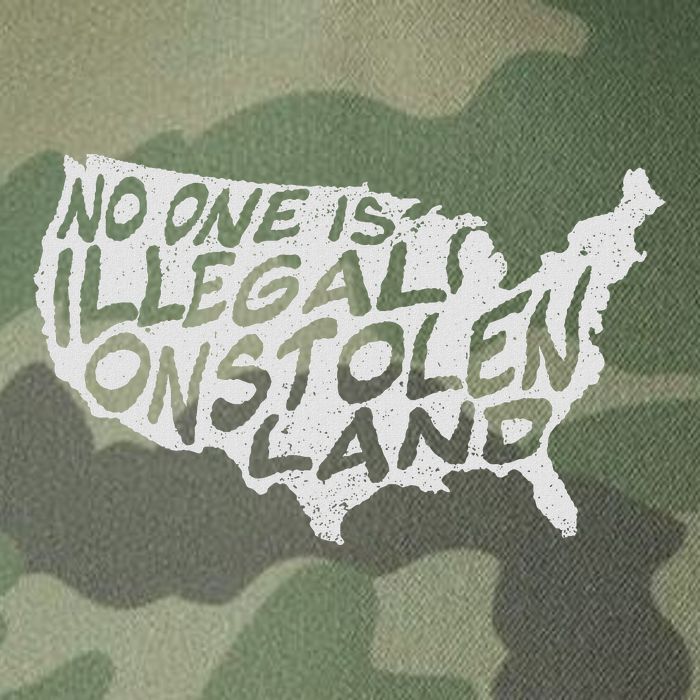 Immigrant T No One Is Illegal On Stolen Land Legacy Tie Dye Trucker Hat