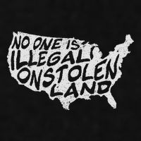 Immigrant T No One Is Illegal On Stolen Land Ladies PosiCharge Tri-Blend Wicking Tank