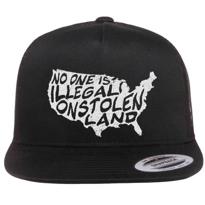 Immigrant T No One Is Illegal On Stolen Land Flatbill Hat