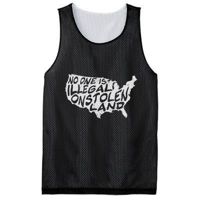 Immigrant T No One Is Illegal On Stolen Land Mesh Reversible Basketball Jersey Tank