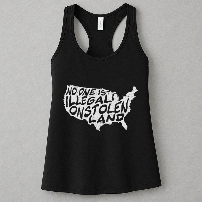 Immigrant T No One Is Illegal On Stolen Land Womens Tank Top