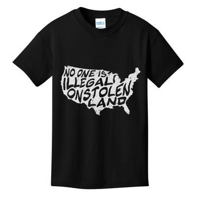 Immigrant T No One Is Illegal On Stolen Land Kids T-Shirt