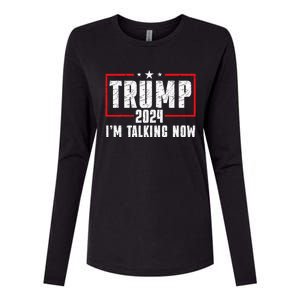 Im Talking Now Funny Donald Trump Kamala Harris Joe Biden Womens Cotton Relaxed Long Sleeve T-Shirt