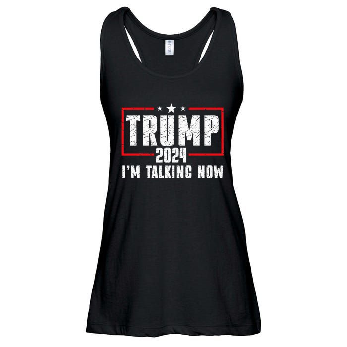 Im Talking Now Funny Donald Trump Kamala Harris Joe Biden Ladies Essential Flowy Tank