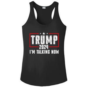 Im Talking Now Funny Donald Trump Kamala Harris Joe Biden Ladies PosiCharge Competitor Racerback Tank