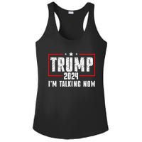 Im Talking Now Funny Donald Trump Kamala Harris Joe Biden Ladies PosiCharge Competitor Racerback Tank