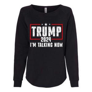 Im Talking Now Funny Donald Trump Kamala Harris Joe Biden Womens California Wash Sweatshirt