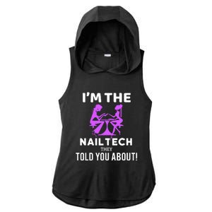 IM The Nail Tech Ladies PosiCharge Tri-Blend Wicking Draft Hoodie Tank