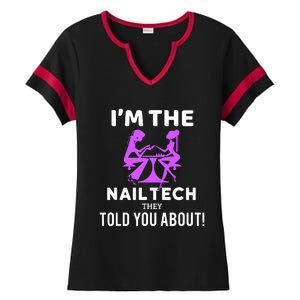 IM The Nail Tech Ladies Halftime Notch Neck Tee