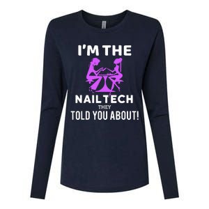 IM The Nail Tech Womens Cotton Relaxed Long Sleeve T-Shirt