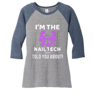 IM The Nail Tech Women's Tri-Blend 3/4-Sleeve Raglan Shirt