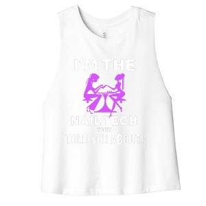 IM The Nail Tech Women's Racerback Cropped Tank