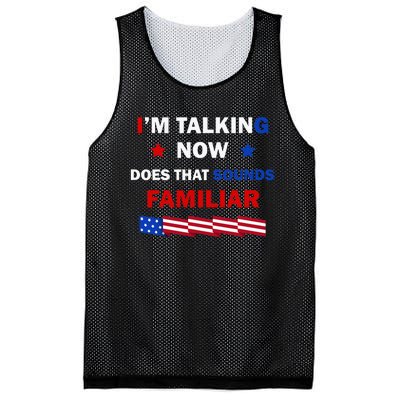 I’M Talking Now Does That Sound Familiar Donald Trump 2024 Mesh Reversible Basketball Jersey Tank