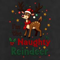 IM The Naughty Reindeer Christmas Matching Gift 25L Jumbo Tote