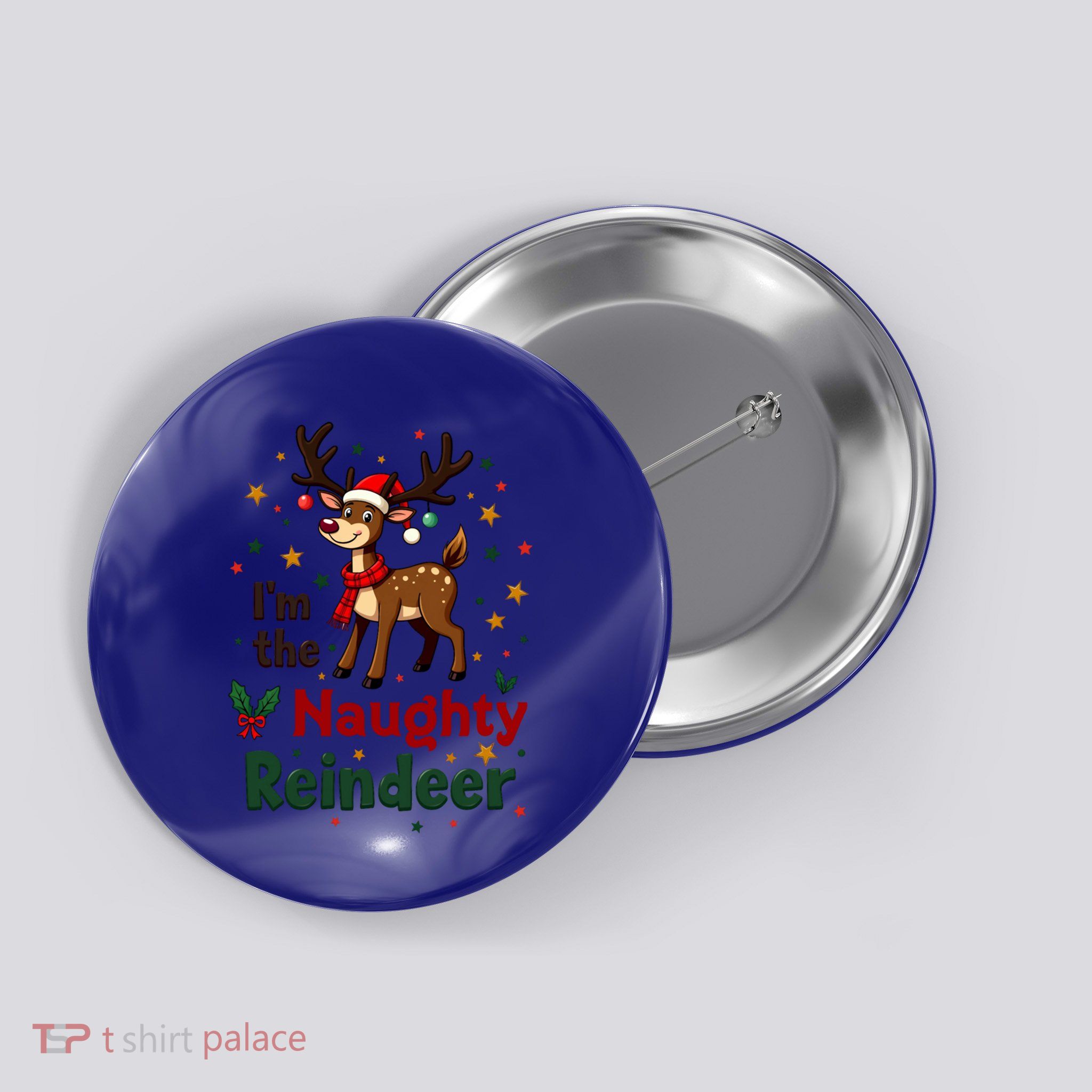 IM The Naughty Reindeer Christmas Matching Gift Button