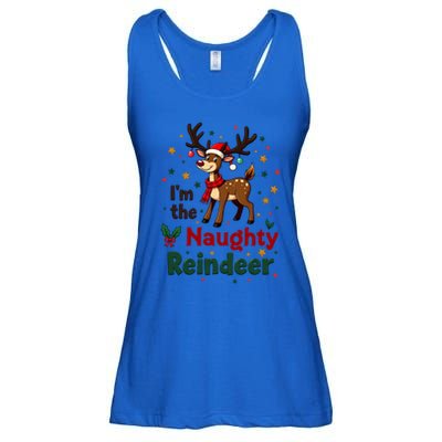 IM The Naughty Reindeer Christmas Matching Gift Ladies Essential Flowy Tank
