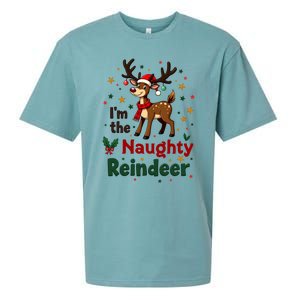 IM The Naughty Reindeer Christmas Matching Gift Sueded Cloud Jersey T-Shirt