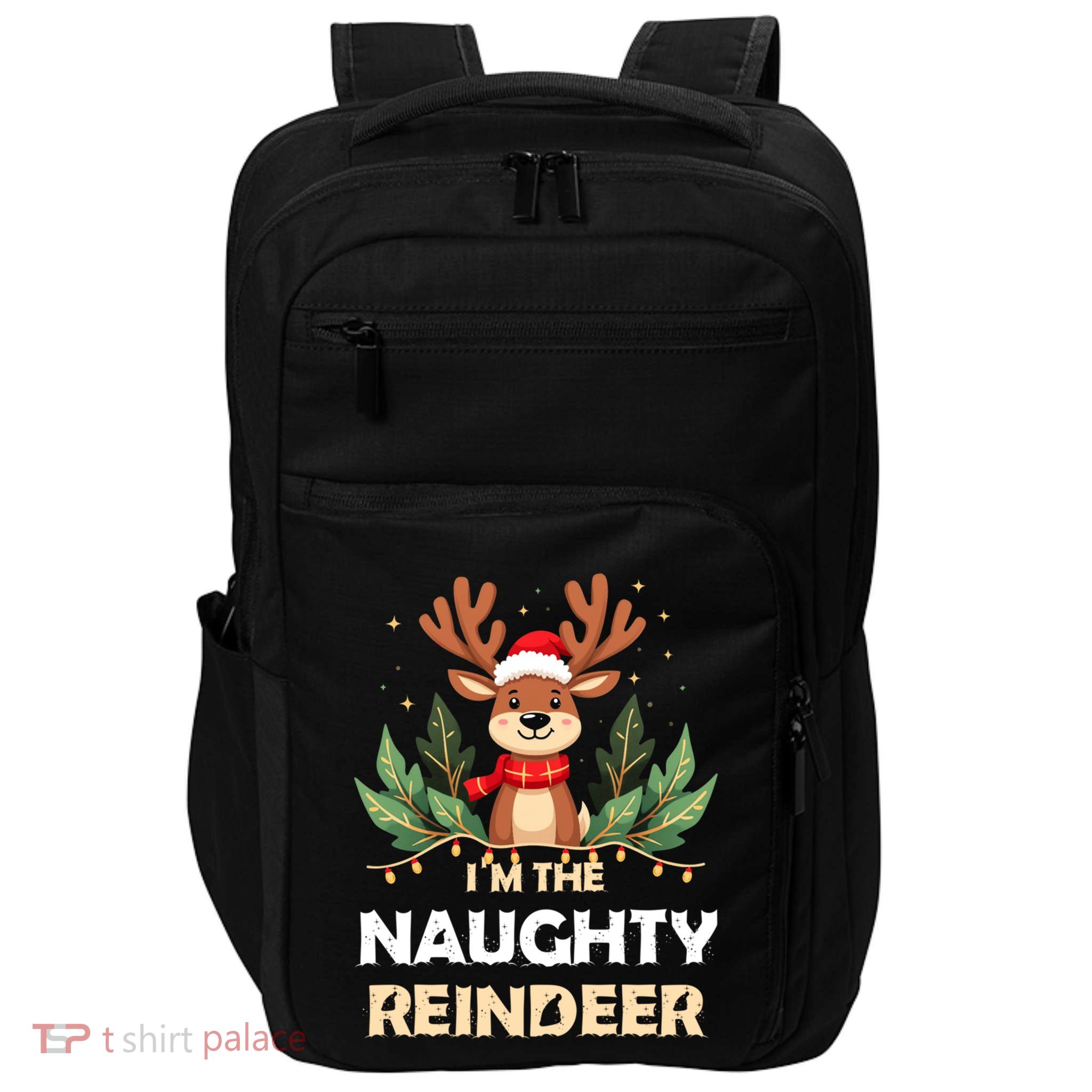 IM The Naughty Reindeer Christmas Matching Gift Impact Tech Backpack