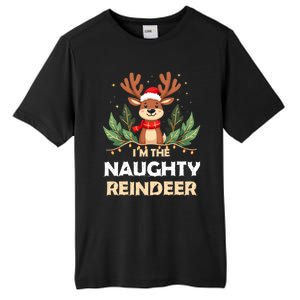 IM The Naughty Reindeer Christmas Matching Gift Tall Fusion ChromaSoft Performance T-Shirt