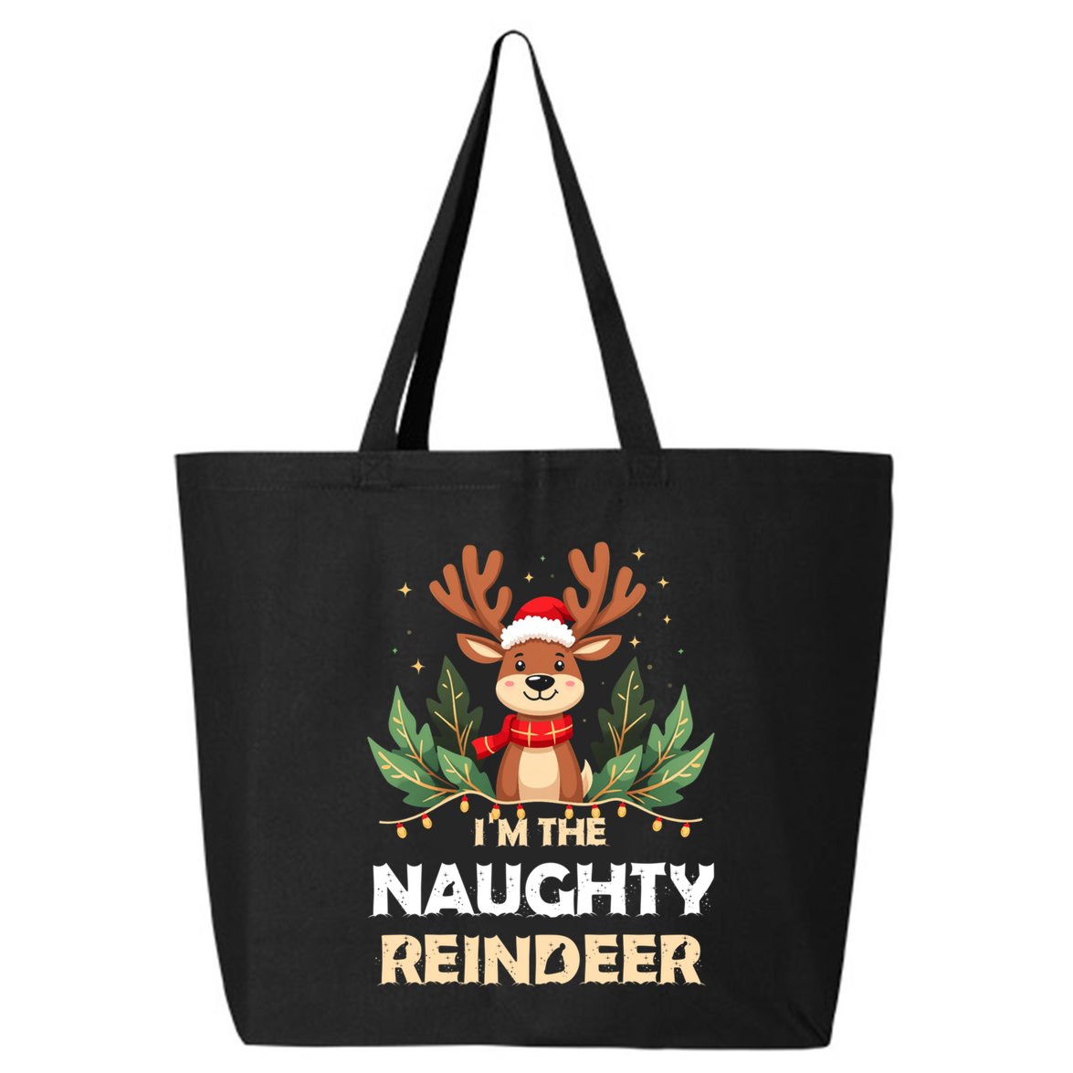 IM The Naughty Reindeer Christmas Matching Gift 25L Jumbo Tote
