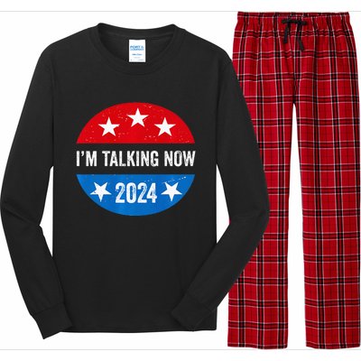 IM Talking Now Does That Sound Familiar 2024 Election Trump Premium Long Sleeve Pajama Set