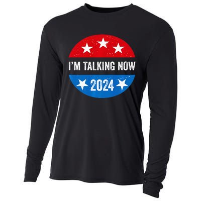 IM Talking Now Does That Sound Familiar 2024 Election Trump Premium Cooling Performance Long Sleeve Crew